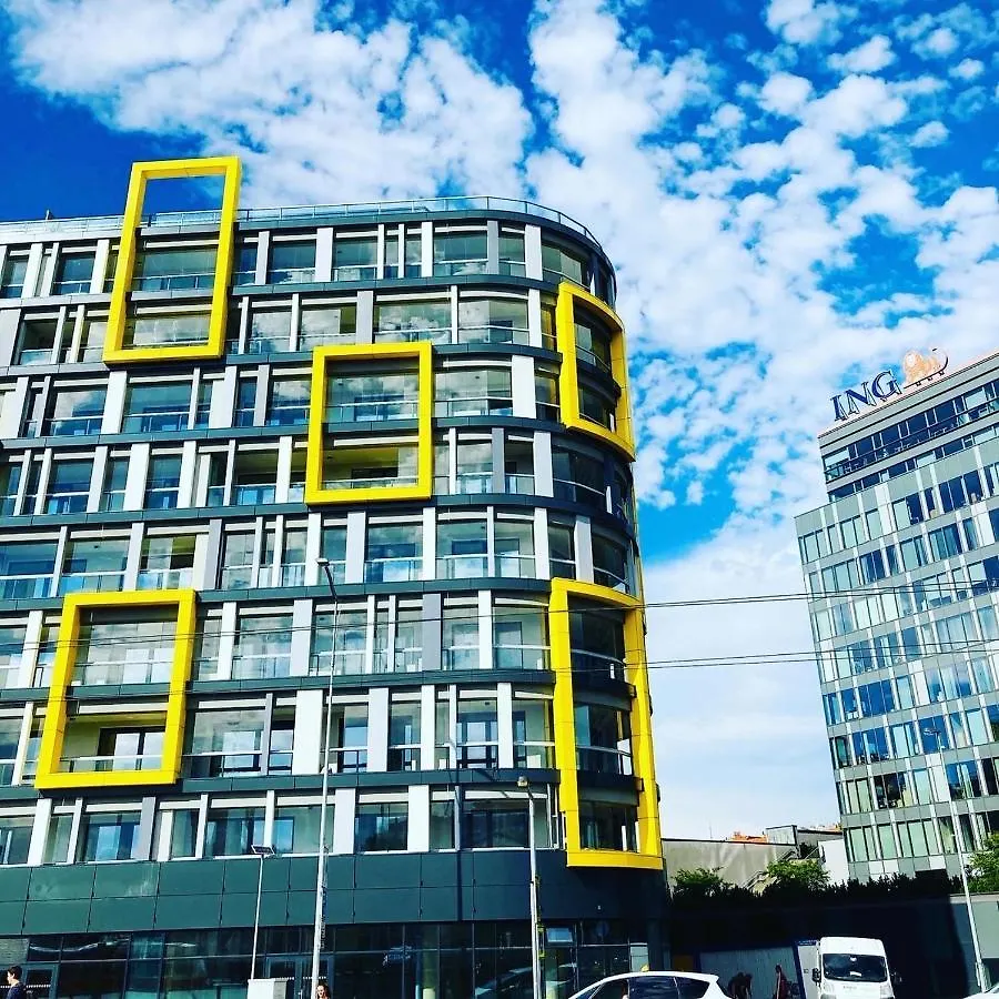 Lägenhet Apartement Blanc Harfa Design Prag